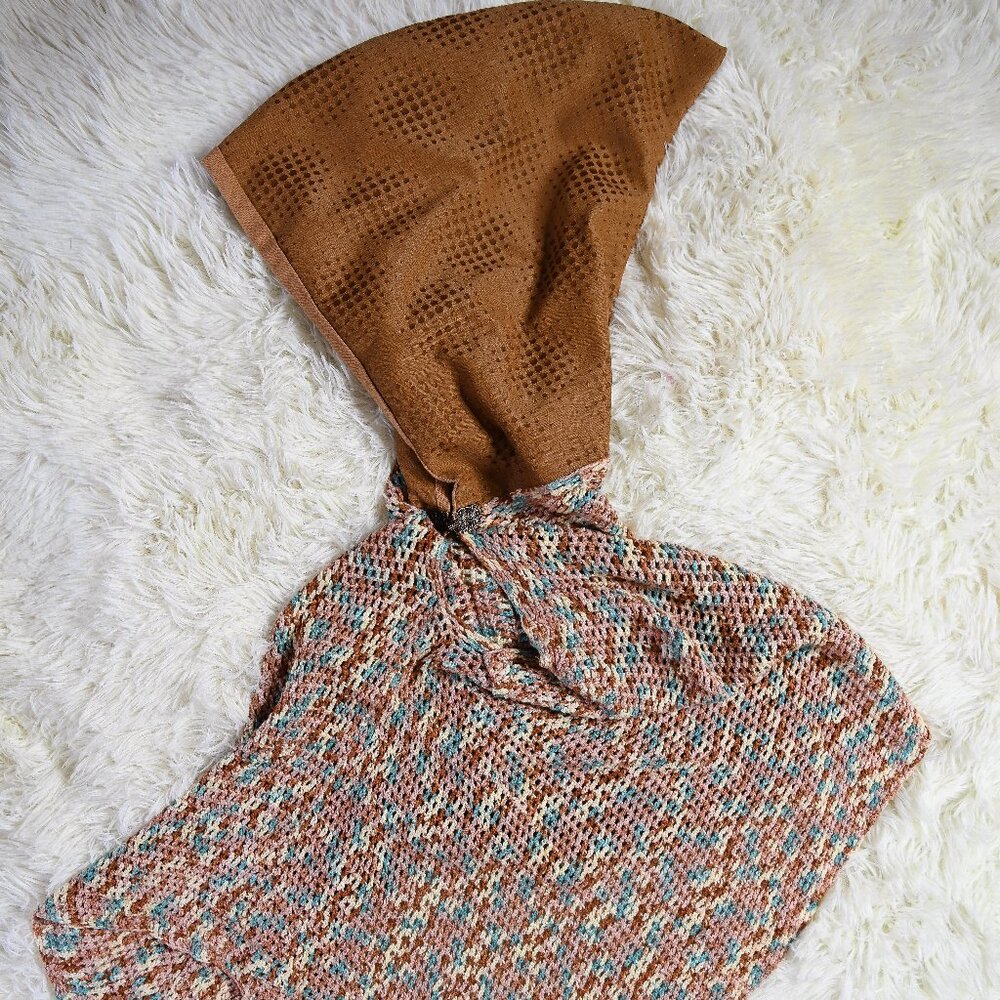 Handmade hooded cowl scarf